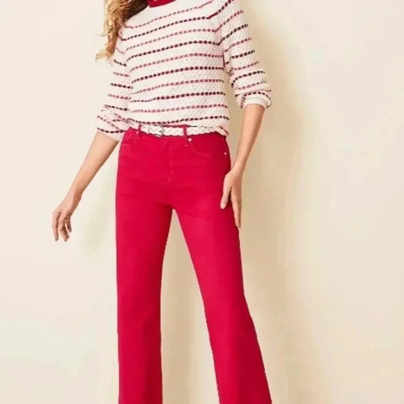 Loft stripe Textured Raglan Sweater-large petite NWOT - Picture 2 of 8